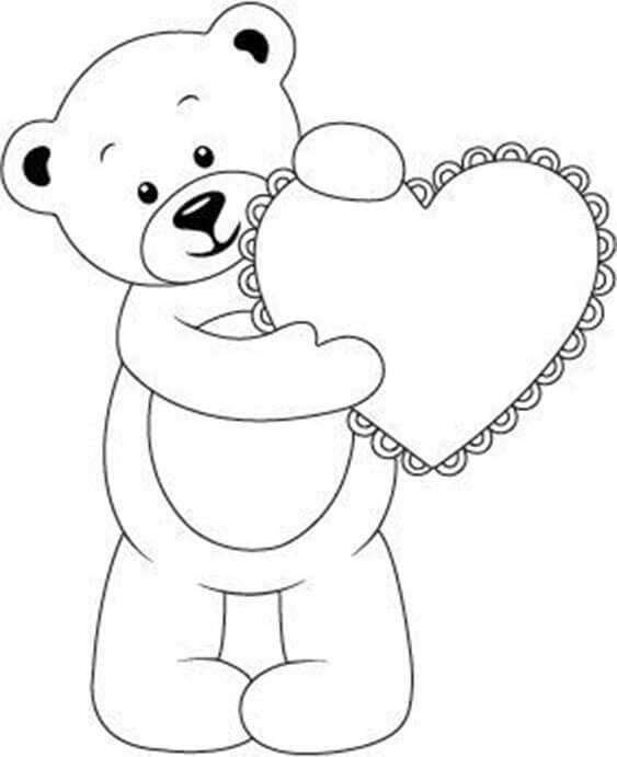Free & Easy To Print Bear Coloring Pages  Valentine coloring pages, Bear  coloring pages, Love coloring pages