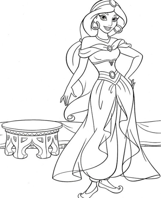 Free & Easy To Print Jasmine Coloring Pages - Tulamama