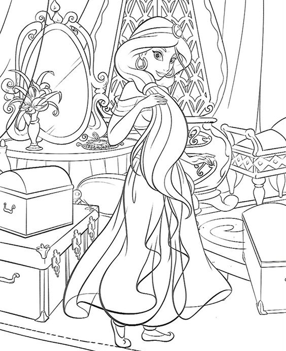 Free & Easy To Print Jasmine Coloring Pages - Tulamama