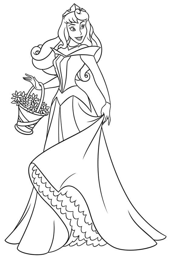 disney princess sleeping beauty coloring pages