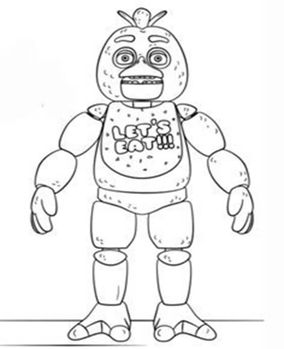 Withered Freddy FNAF Coloring Page - Free Printable Coloring Pages