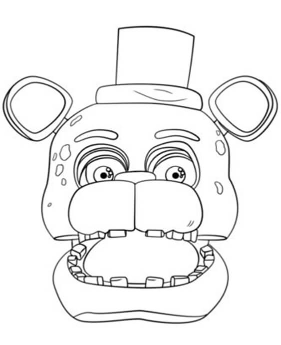 Freddy Fazbear Coloring page  Fnaf coloring pages, Bear coloring