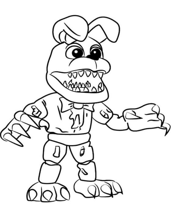 Toy Freddy FNAF Coloring Page  Fnaf coloring pages, Monster