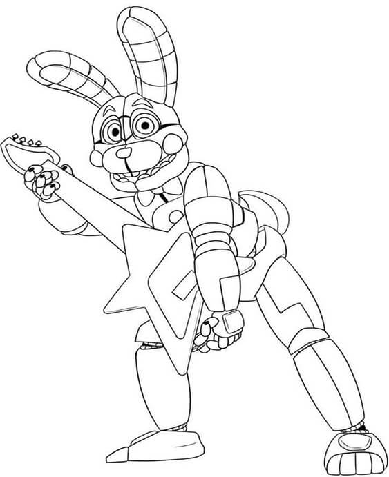 Bonnie from Five Nights at Freddy's Coloring Page