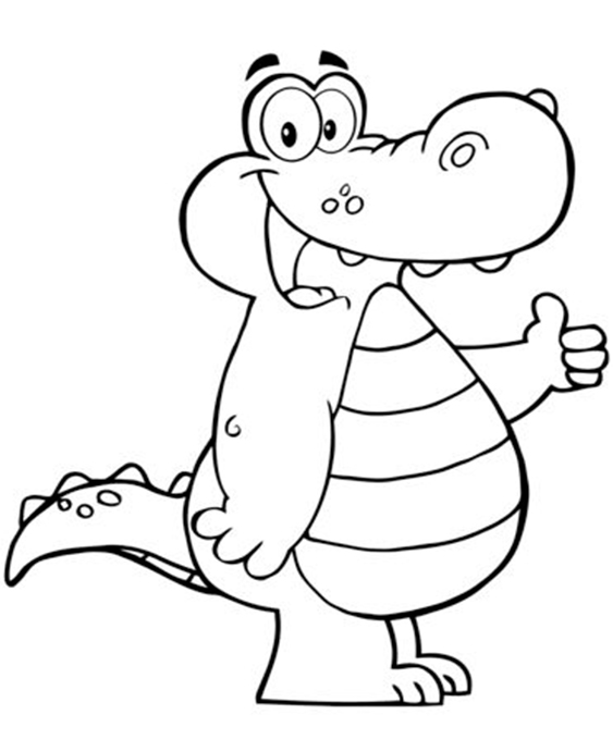 cartoon crocodile coloring pages