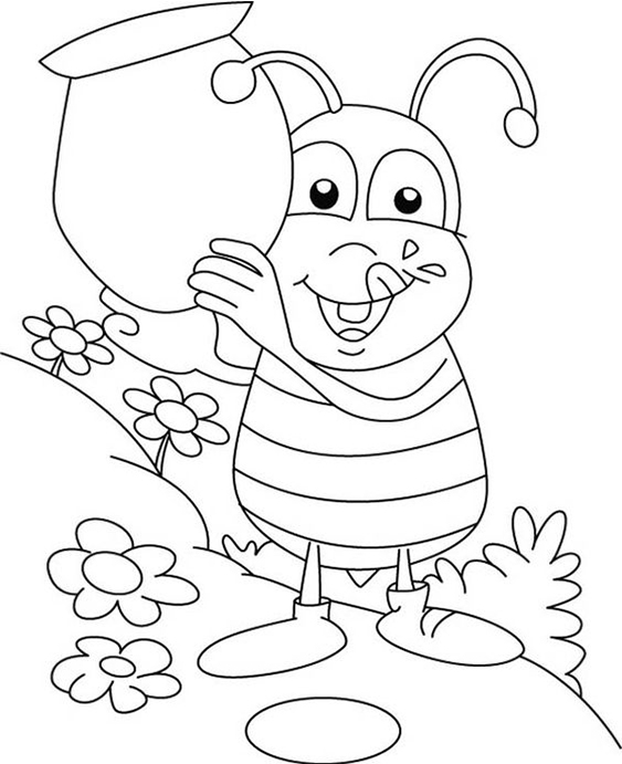 Fun Bee coloring pages for your little one. They're free and easy to print. The collection is varied for different skill levels and..