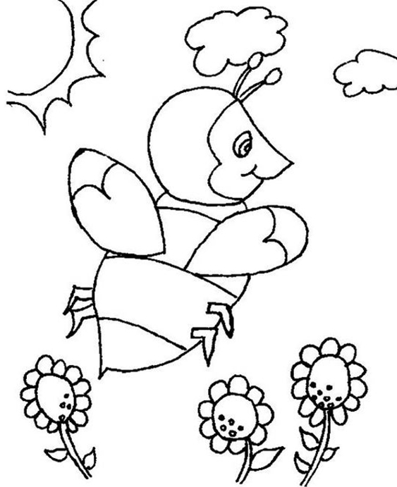 Free & Easy To Print Bee Coloring Pages - Tulamama