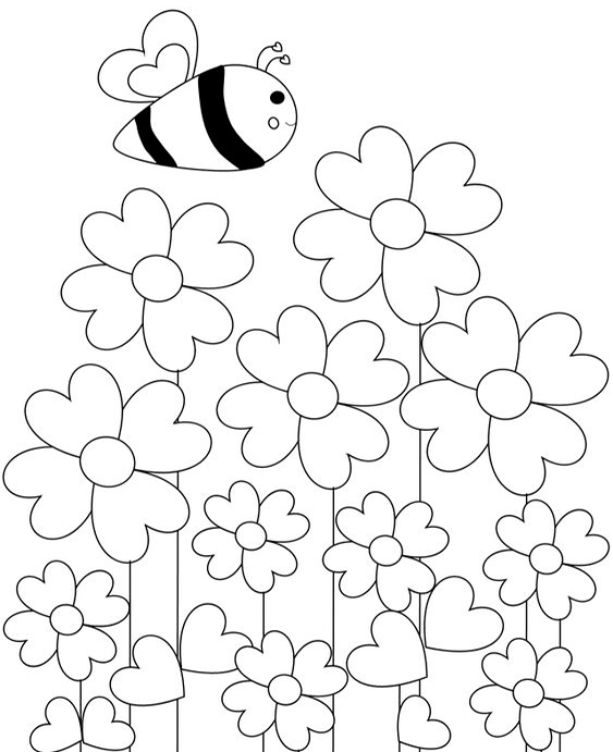 Free & Easy To Print Bee Coloring Pages - Tulamama