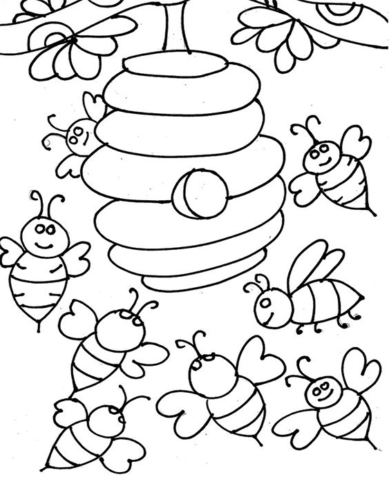 Free & Easy To Print Bee Coloring Pages - Tulamama