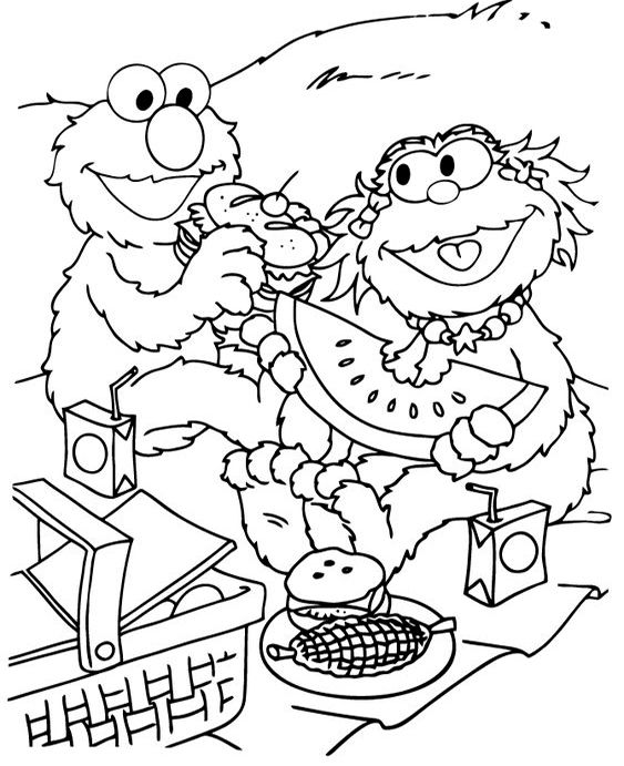 Zoe From Sesame Street Coloring Pages