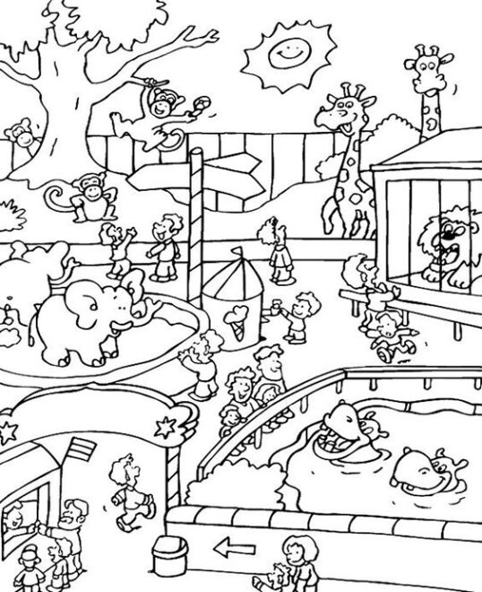 Free & Easy To Print Zoo Coloring Pages - Tulamama