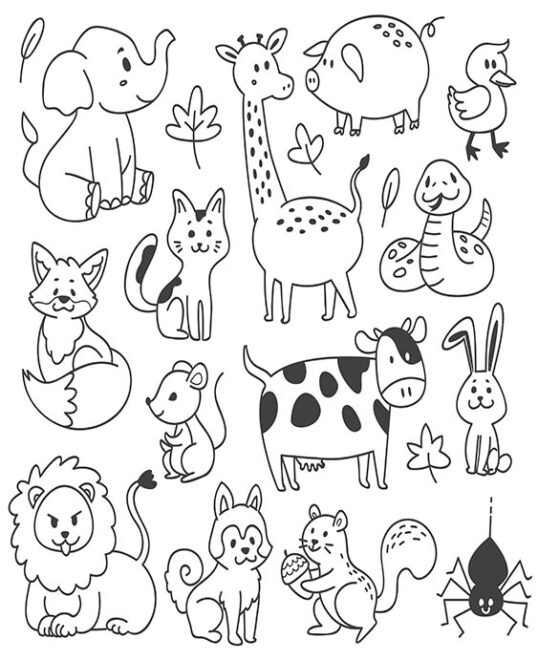 Free & Easy To Print Cute Coloring Pages - Tulamama