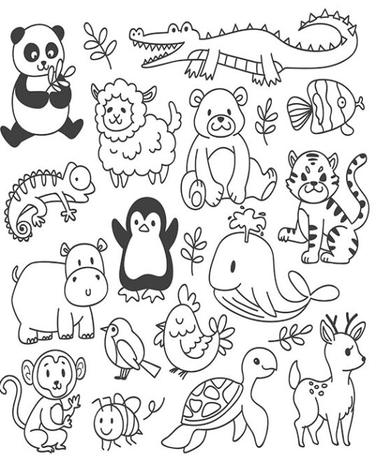 Free & Easy To Print Cute Coloring Pages - Tulamama