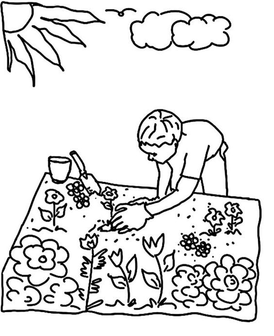 printable garden coloring pages