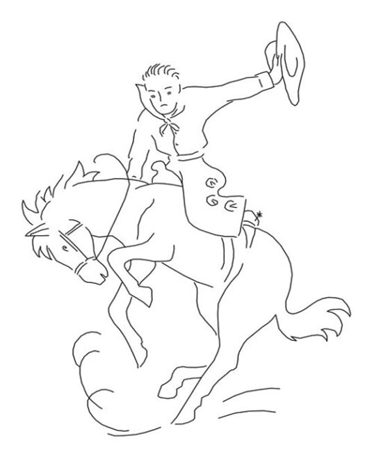 Free & Easy To Print Cowboy Coloring Pages - Tulamama