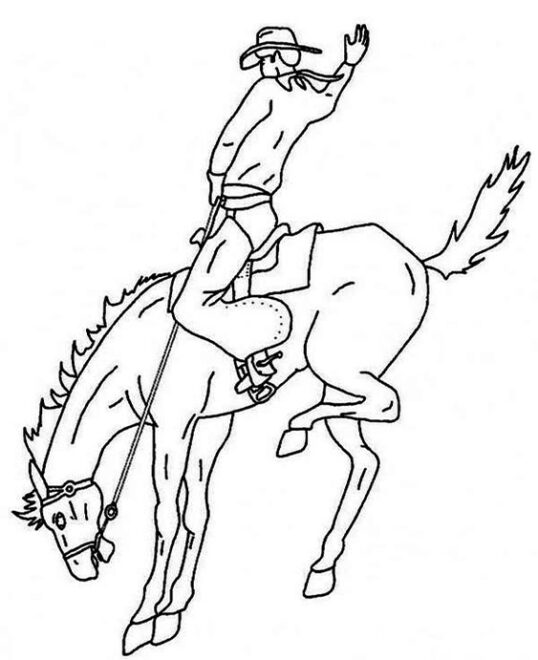 Free & Easy To Print Cowboy Coloring Pages - Tulamama