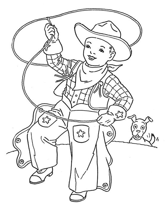 Free & Easy To Print Cowboy Coloring Pages - Tulamama