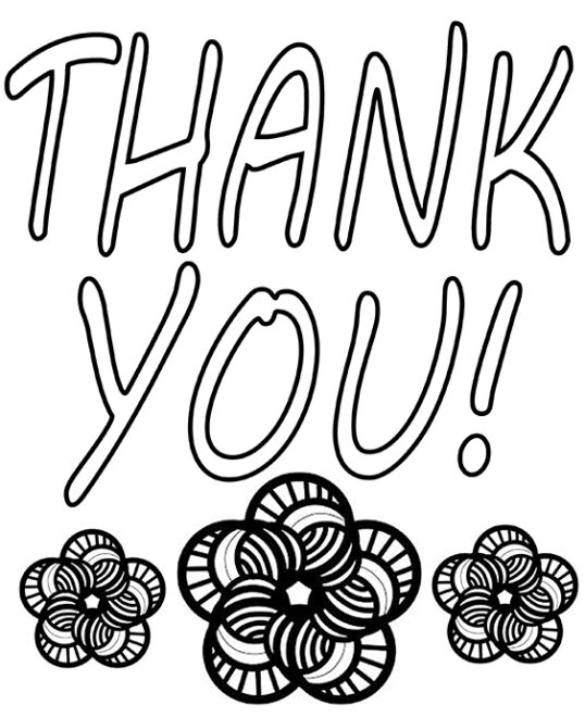 Free & Easy To Print Thank You Coloring Pages - Tulamama