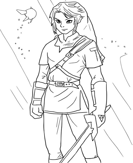 the legend pf zelda coloring pages