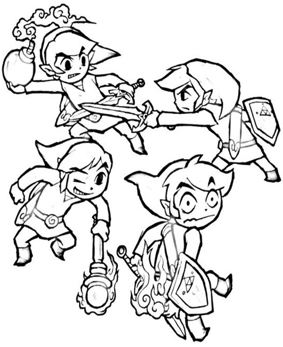 Free & Easy To Print Zelda Coloring Pages - Tulamama