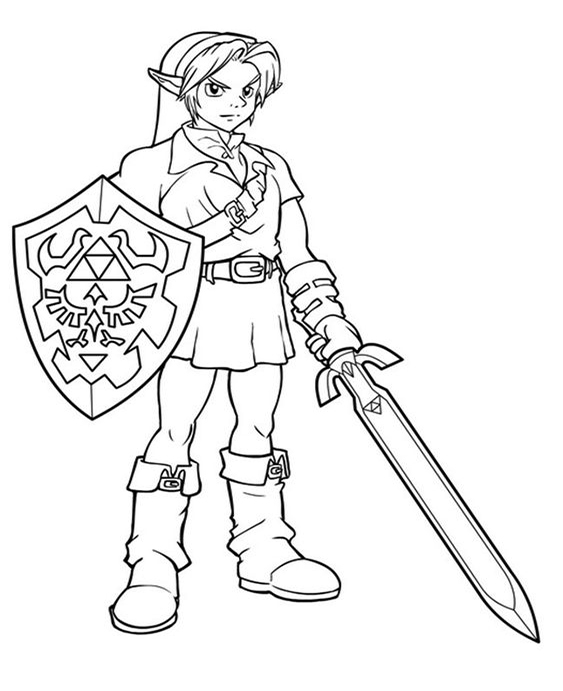 Free & Easy To Print Zelda Coloring Pages - Tulamama
