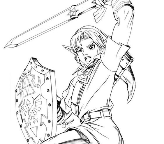 printable zelda coloring pages