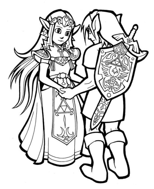 Free & Easy To Print Zelda Coloring Pages - Tulamama