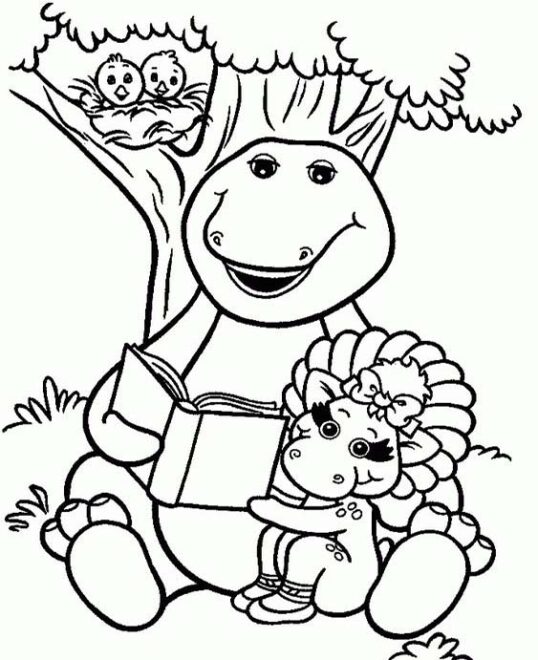 Free & Easy To Print Barney Coloring Pages - Tulamama