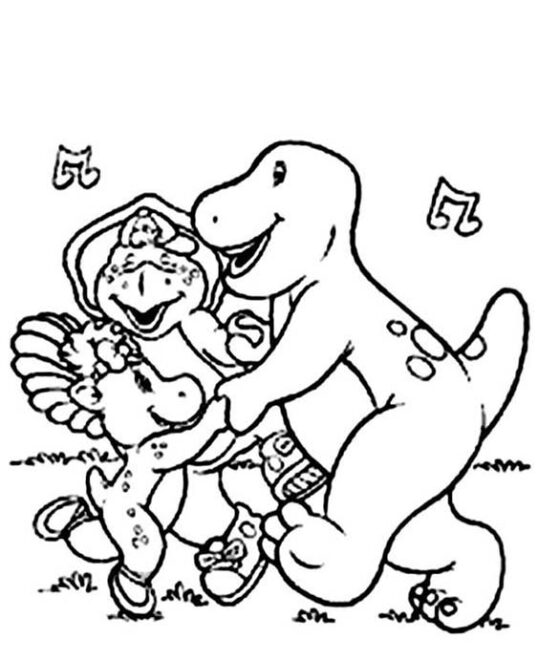 Free & Easy To Print Barney Coloring Pages - Tulamama