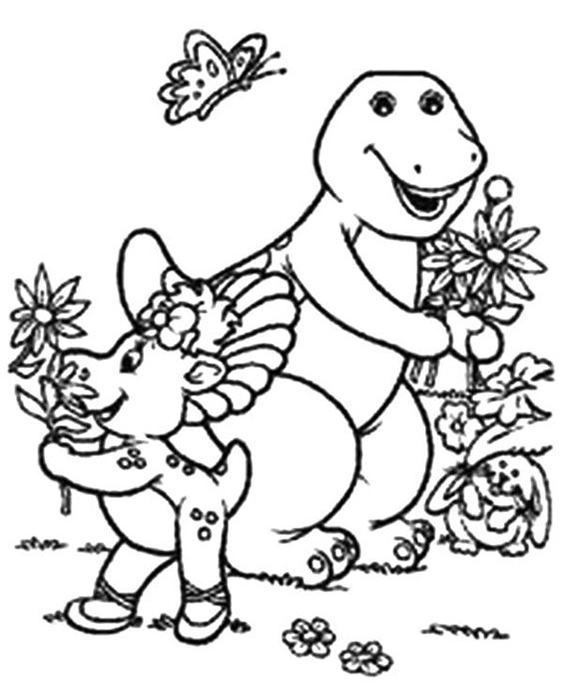 Free & Easy To Print Barney Coloring Pages - Tulamama