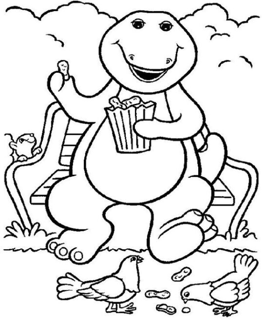 Free & Easy To Print Barney Coloring Pages - Tulamama