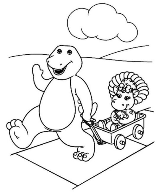Free & Easy To Print Barney Coloring Pages - Tulamama