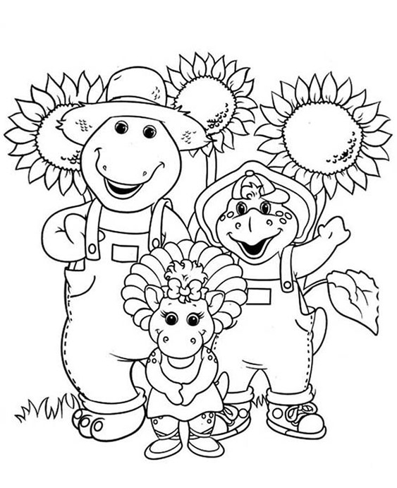 Free & Easy To Print Barney Coloring Pages - Tulamama