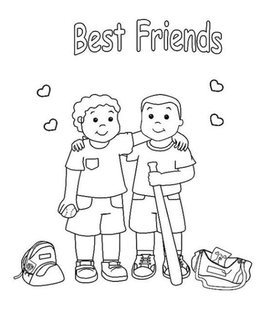 Free & Easy To Print Best Friend Coloring Pages - Tulamama