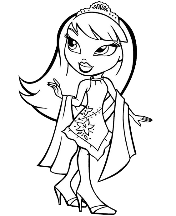 Fun Bratz coloring pages for your little one. They are free and easy to print. The collection is varied with different skill levels