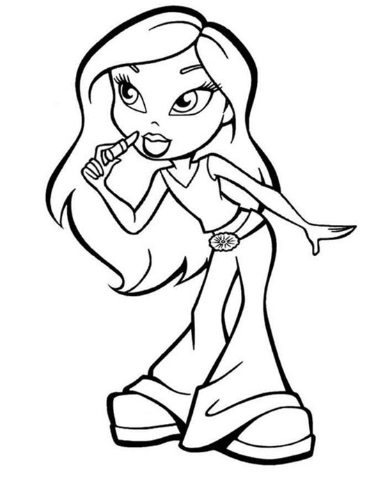 Free & Easy To Print Bratz Coloring Pages - Tulamama