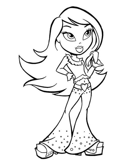 Free & Easy To Print Bratz Coloring Pages - Tulamama