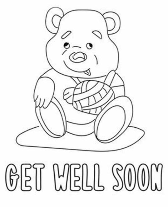 Free & Easy To Print Get Well Soon Coloring Pages - Tulamama