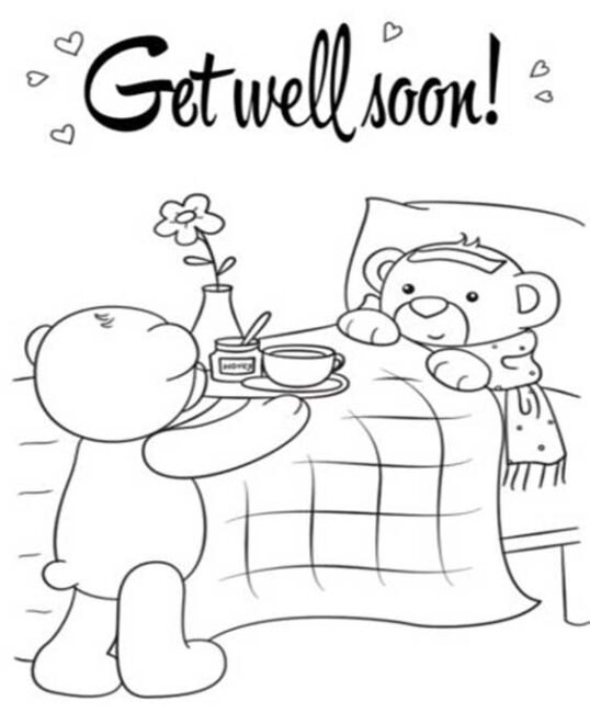 Free Easy To Print Get Well Soon Coloring Pages Tulamama