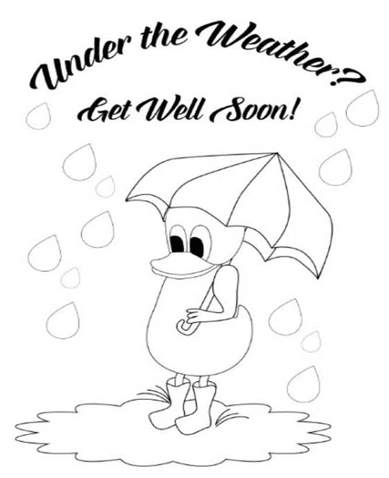 Free & Easy To Print Get Well Soon Coloring Pages - Tulamama