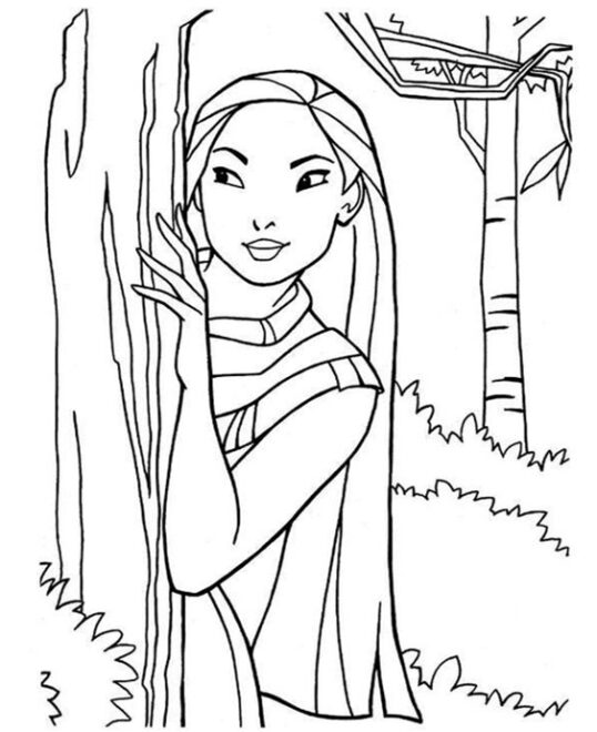 Free & Easy To Print Pocahontas Coloring Pages - Tulamama