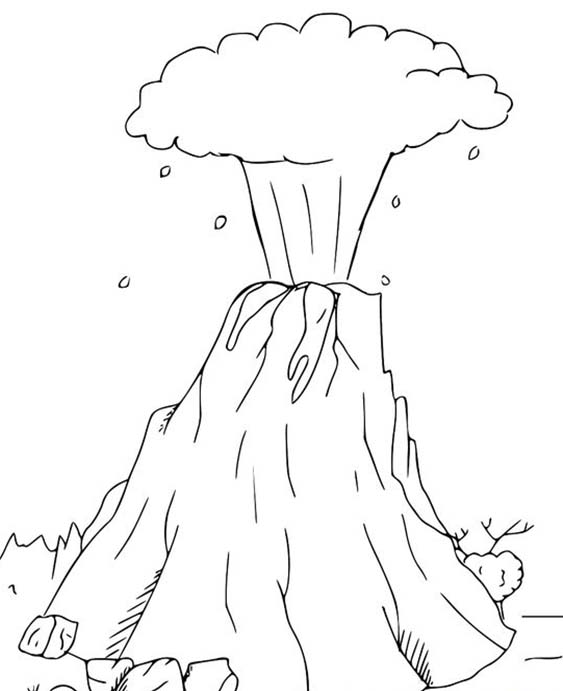 Free & Easy To Print Volcano Coloring Pages - Tulamama