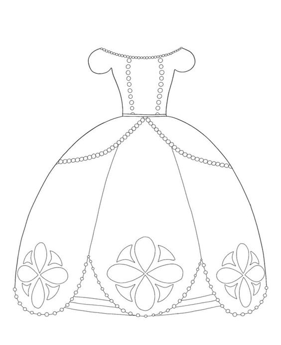 Free & Easy To Print Dress Coloring Pages - Tulamama