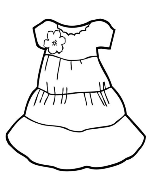 Free & Easy To Print Dress Coloring Pages - Tulamama