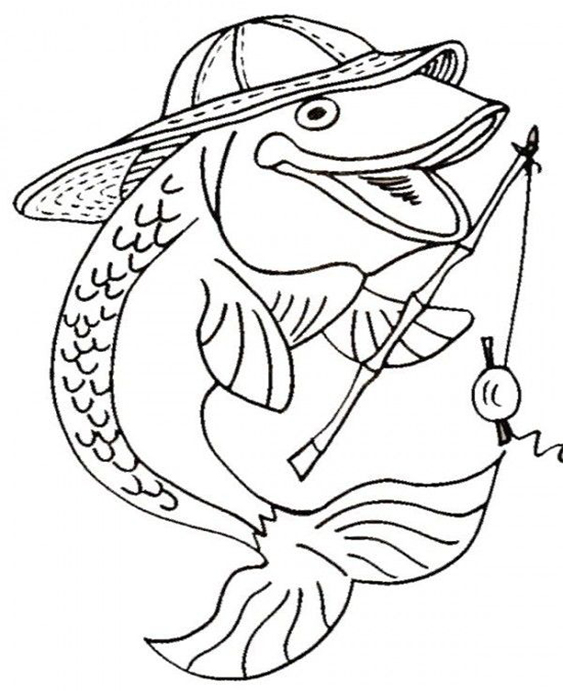 Free & Easy To Print Fishing Coloring Pages - Tulamama