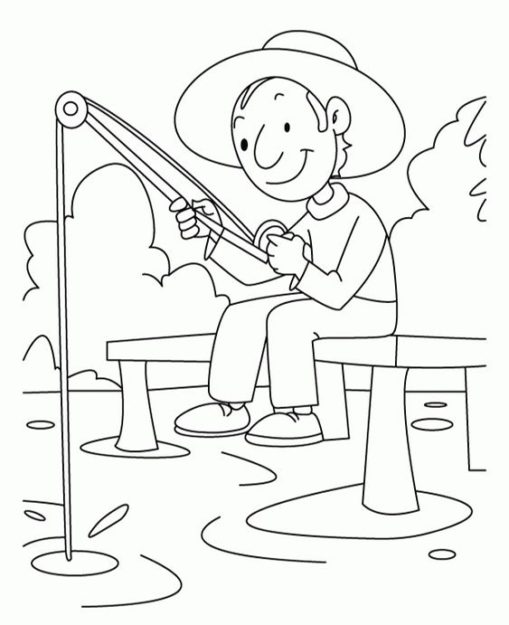 Free & Easy To Print Fishing Coloring Pages - Tulamama