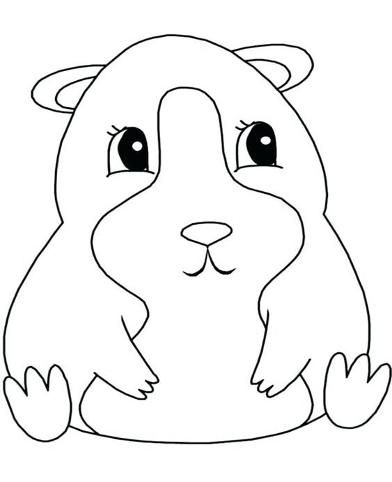 Free & Easy To Print Guinea Pig Coloring Pages - Tulamama