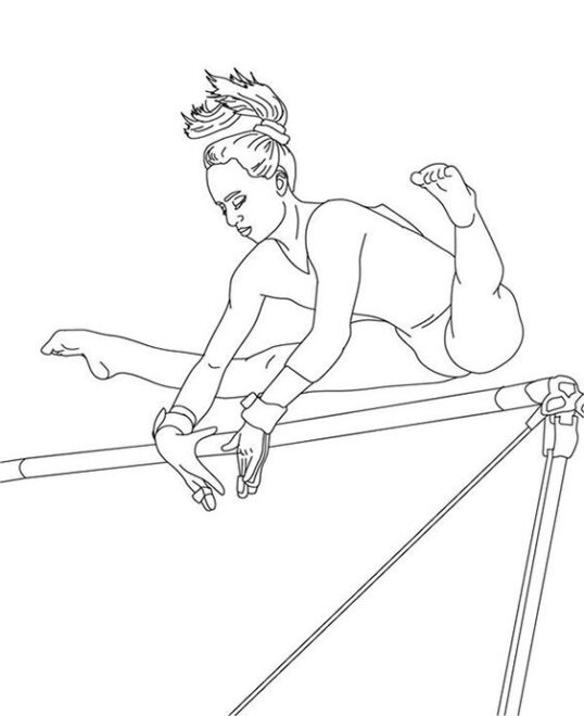 Free & Easy To Print Gymnastics Coloring Pages - Tulamama