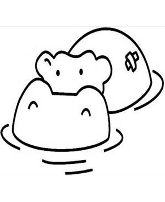 hippo coloring pages