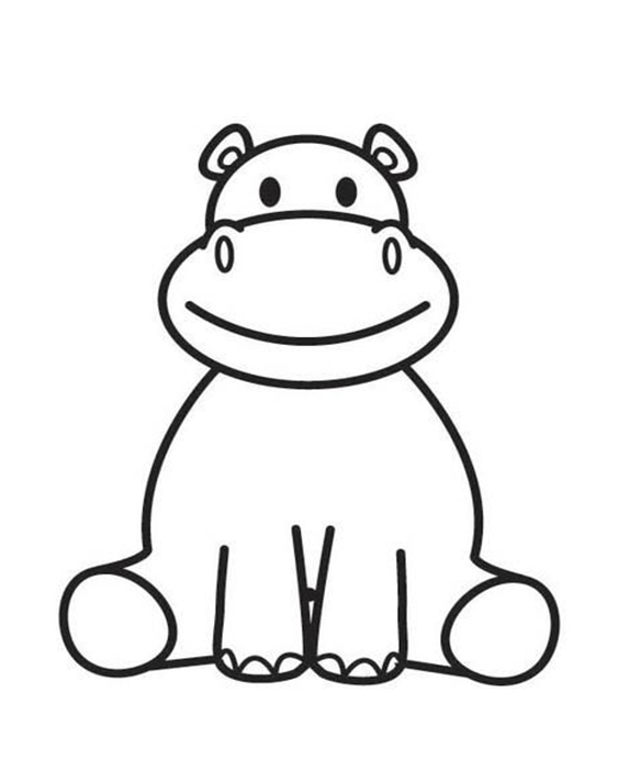Fun Hippo coloring pages for your little one. They are free and easy to print. The collection is varied with different skill levels